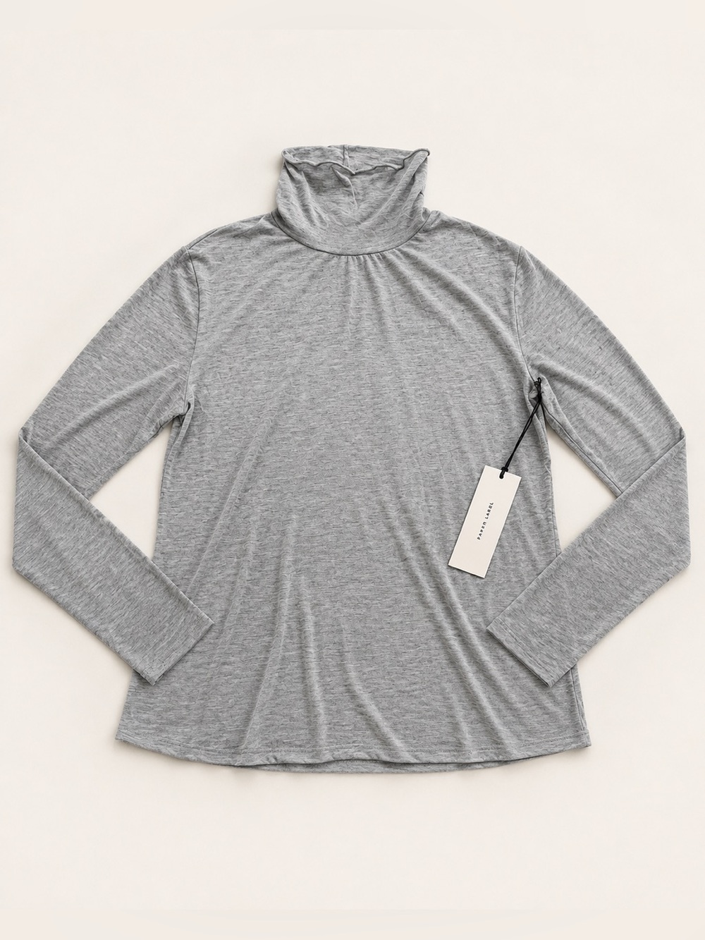 Classic Grey Women's Long-Sleeve Turtleneck Top